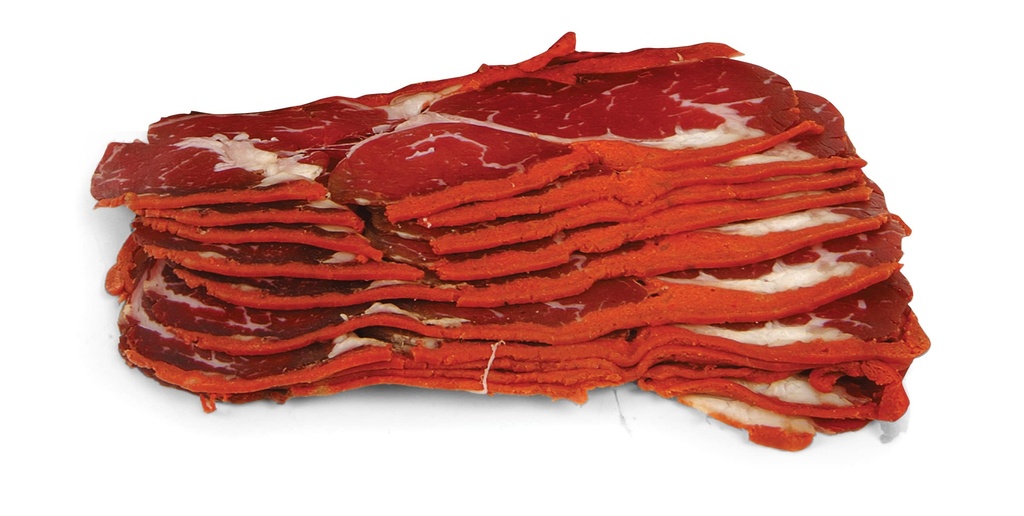 Moda Deli, Pastirma, Cured Dried Beef, Pre-Sliced, 6oz (170g) x 24pack