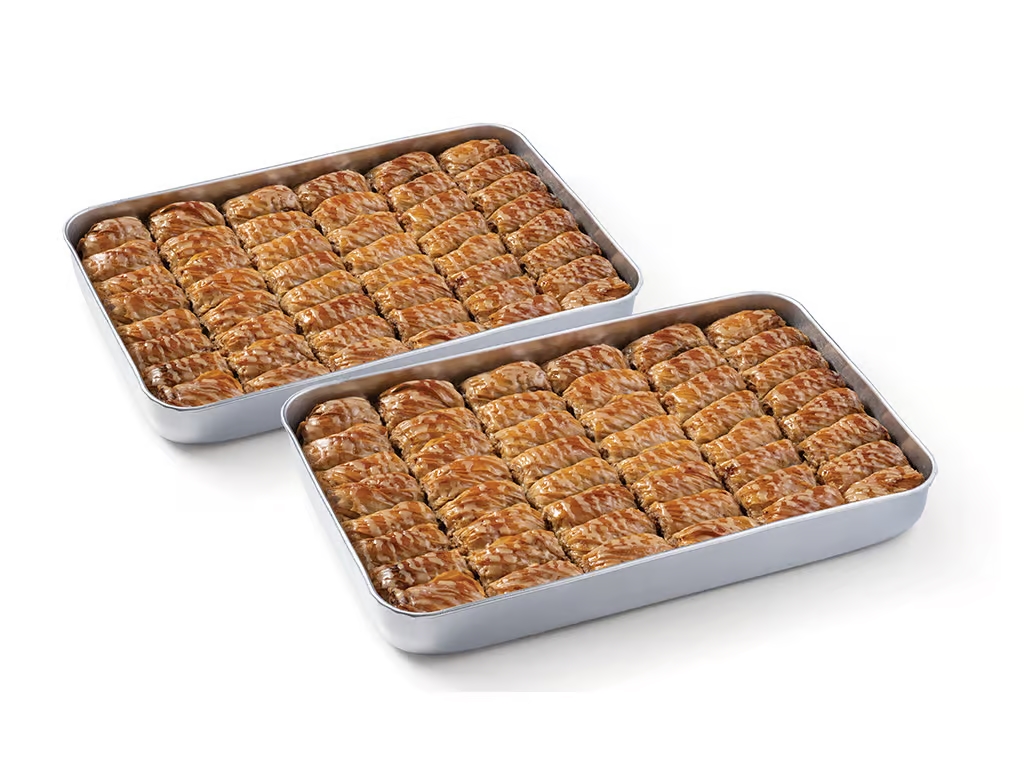 Moda Baklava, Tahini With Walnut, 100Pcs, 6.2Lbs (2800G) X 5Pack - Po