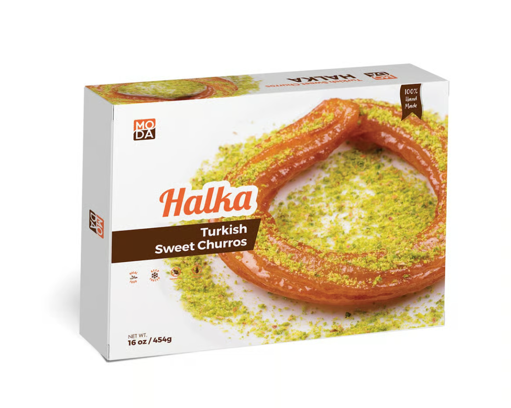 Moda Turkish Sweet Churros (Halka), Gift Pack, 6pcs, 16oz (454g) x 12pack