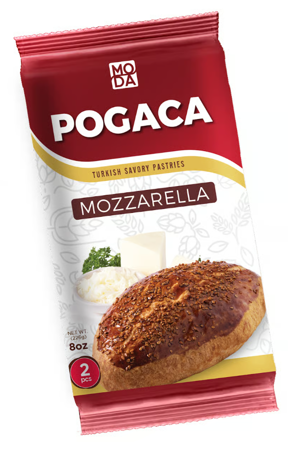 Moda Pogaca, Mozarella, 4oz (112g) x 2pcs x 18pack