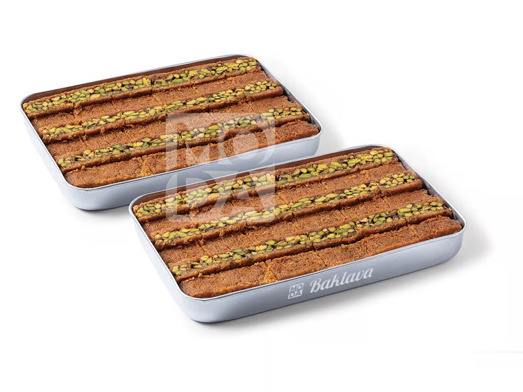 Moda Kataifi, Classic Balloriya With Pistachio (Klasik Billuriye), 60Pcs, 6.1 Lbs (2760G) X 5Pack
