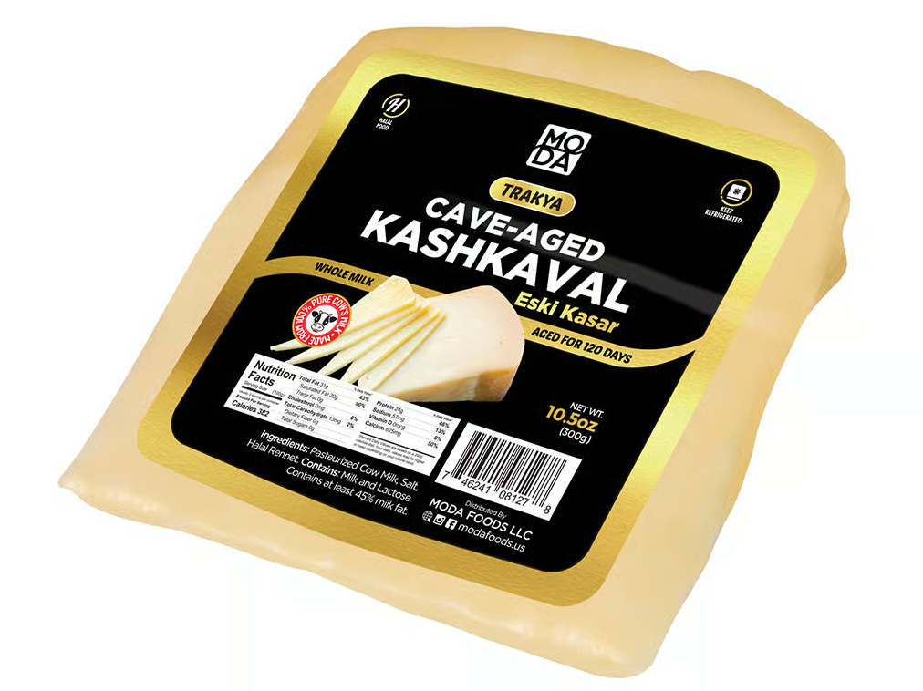 Moda Cave-Aged Kashkaval Cheese (Eski Kasar), Trakya, 10.5Oz (300G) X 12Pack