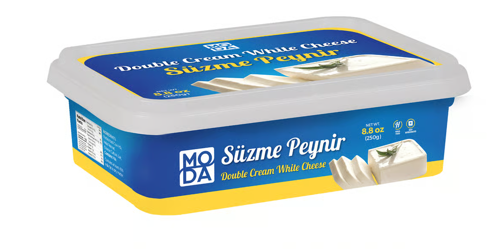 Moda Double Cream White Cheese (Suzme Peynir), 8.8Oz (250G) X 12Pack