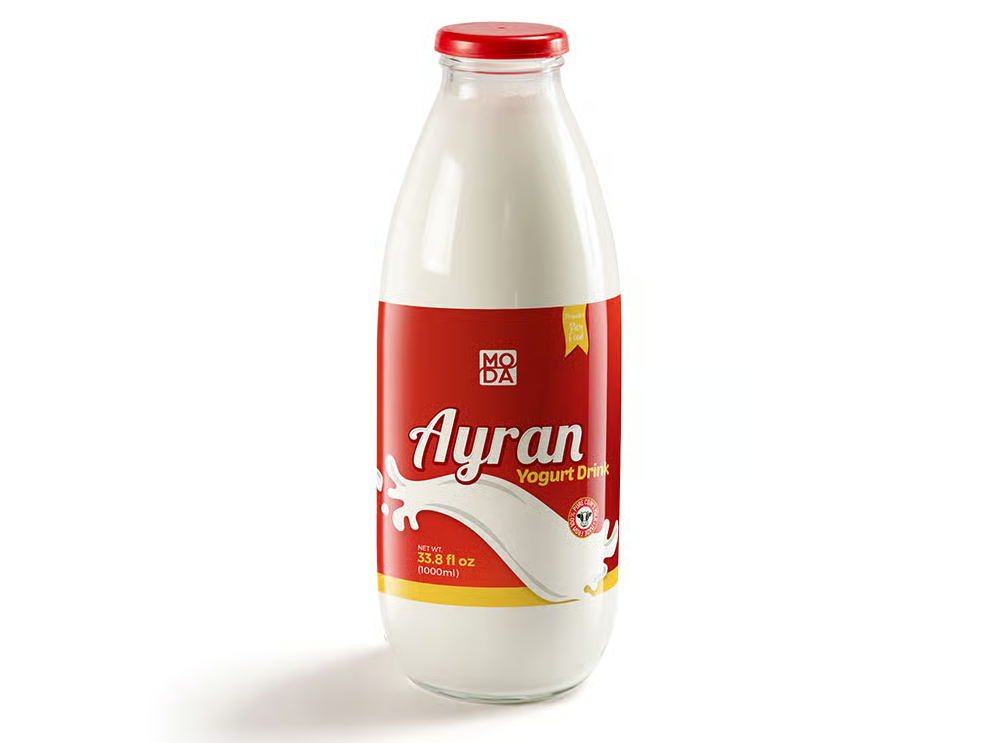 Moda Turkish Ayran, Yogurt Drink, Classic, 33.8 fl oz (1000ml) x 12bottle