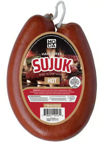 Moda Deli, Sujuk, Ring, Hot, 16Oz (454G) X 12Pack