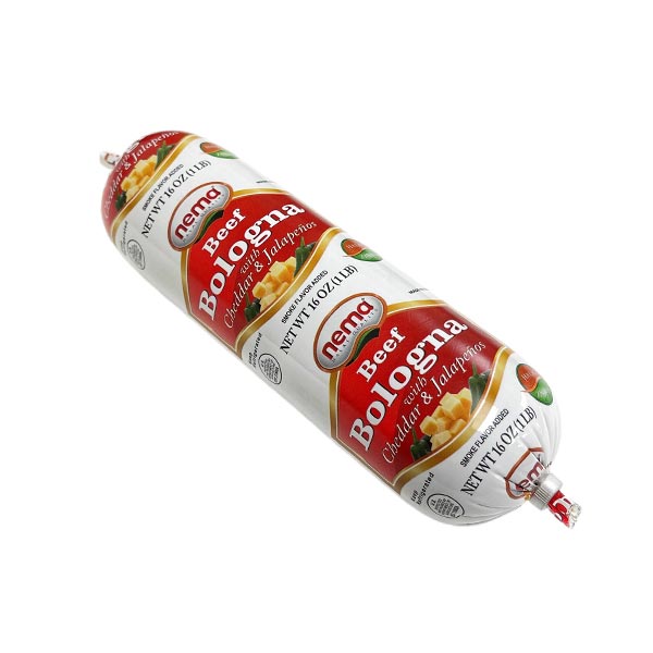 Nema Beef Bologna With Cheddar & Jalapenos 1 lb x 16