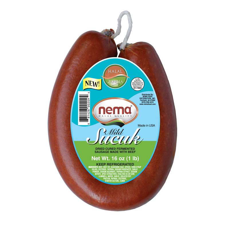 Nema Ring Beef Sujuk Mild 1 lb x 12