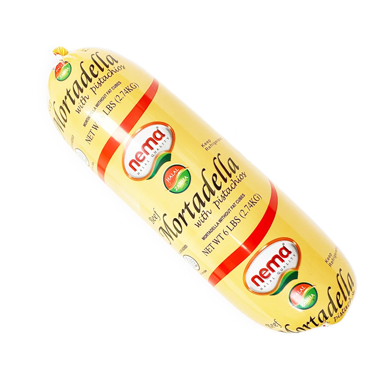 Nema Beef Mortadella with Pistachios Big Size 6 lb x 3