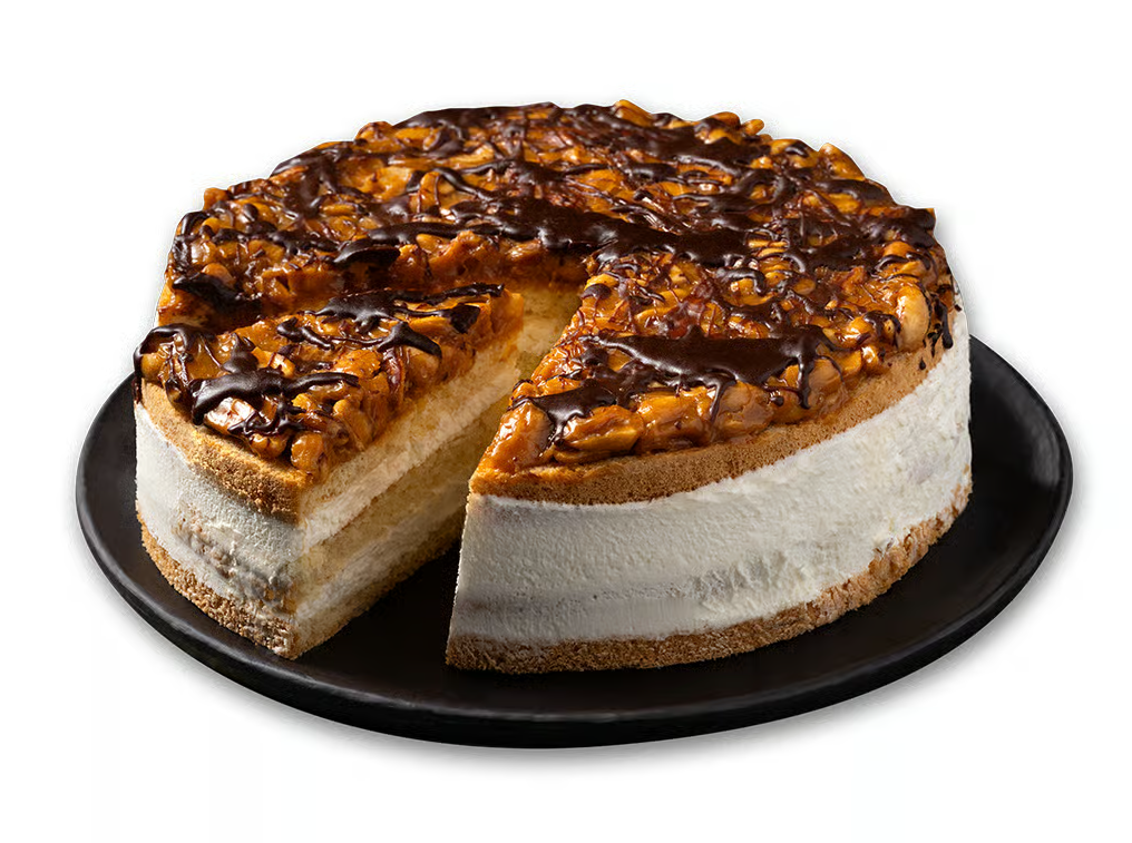 Moda Cake, 9" Pre-Sliced, Peanut Party, 12pcs x 110g = 2.9lbs (1320g) x 6pack