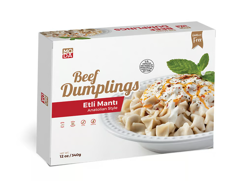 Moda Turkish Manti, Beef Dumplings, 12oz (340g) x 16pack