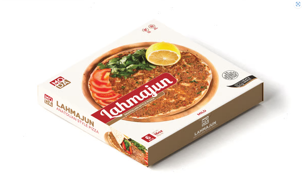 Beef Lahmajun, Mild, Paper Pack, 8inc, 6pcs, 16oz (454g) x 12pack