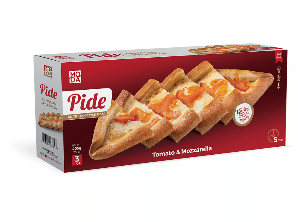 Moda Pide, Mozarella with Tomato, 3pcs, 14.3oz (405g) x 12pack