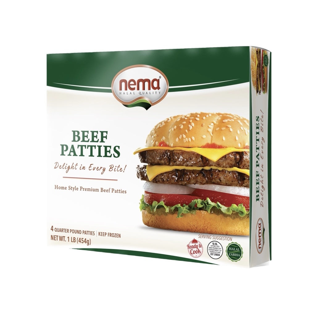 Nema Beef Patties 1 Lb x 16 (Dana Burger) 