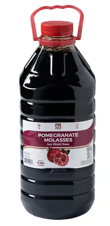 Moda Pomegranate Molasses (Nar Eksili Sos), 9Lbs (4.1Kg) X 6Bottles