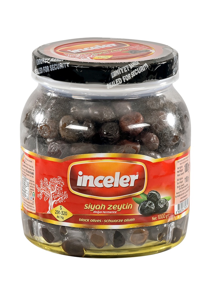 Inceler Black Olives 1 Kg (S) (291-320) X 6