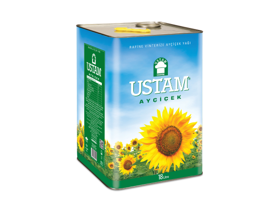 Ustam Frying Sunflower Oil 18L (Kizartmalik Aycicek Yag)