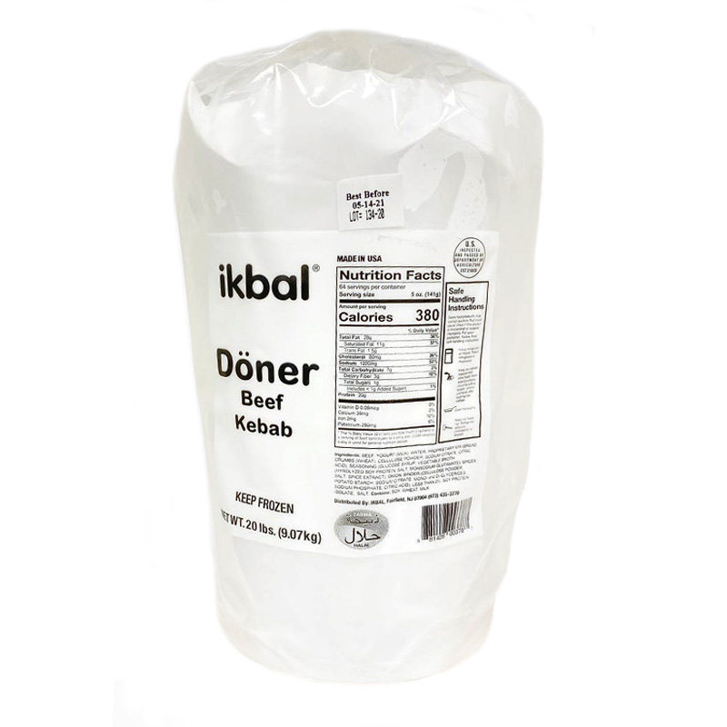 Ikbal Beef Doner (Shawarma) Cone 20 lb x 2