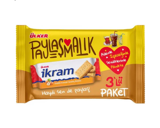 Ulker Ikram Biscuit W Hazelnut 252Gr X 12