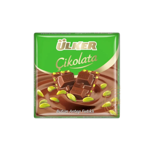 Ulker Pistachio Milk Chocolate Bars 65 Gr X 6 X 6