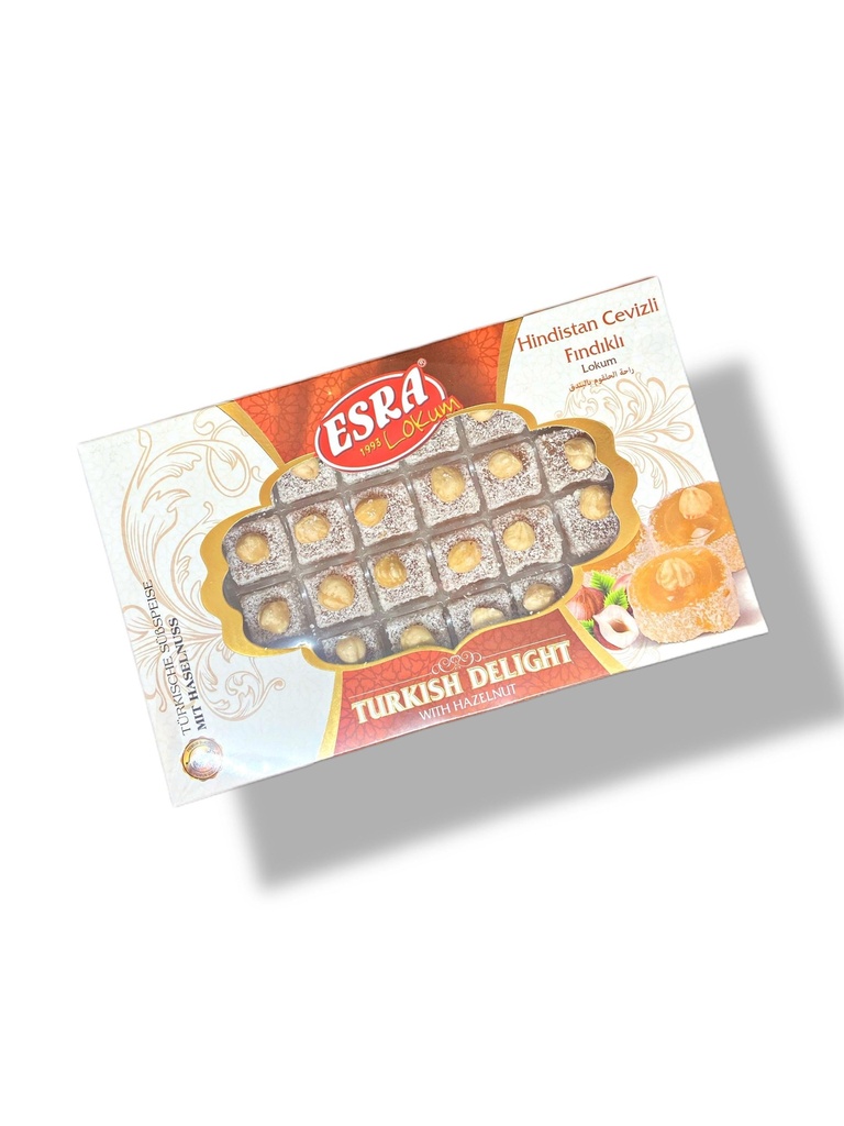 Esra Turkish Delight W Hazelnut Safran 350 Gr X 12