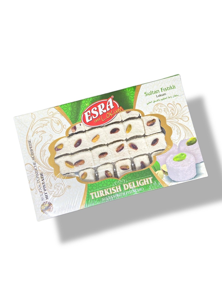 Esra Turkish Delight W Pistachio Sultan 350 Gr X 12