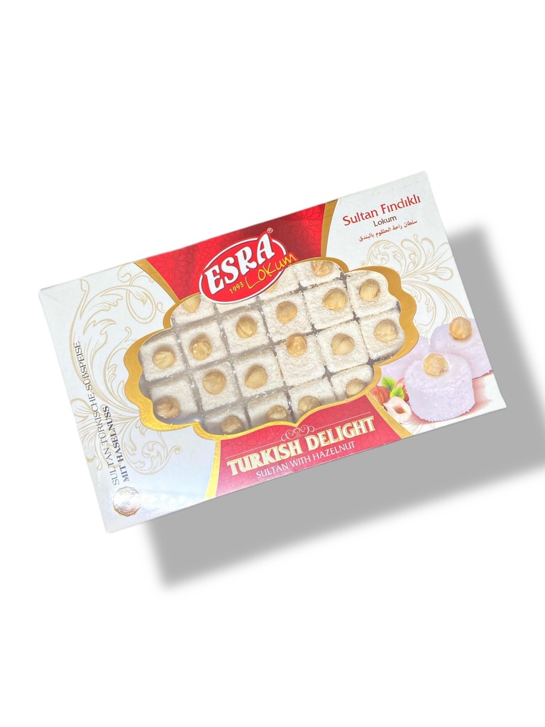 Esra Turkish Delight W Hazelnut Sultan 350 Gr X 12