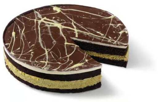 Moda Cake, 9" Pre-Sliced, Dubai Chocolate, 12pcs x 110g = 2.9lbs (1320g) x 6pack