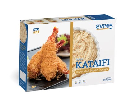 Raw Kataifi, Shredded Phyllo Dough, 16oz (454g) x 12pack