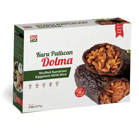 Dolma, Stuffed Dried Eggplant with Rice, Uncooked, 2lbs (907g) x 12pack