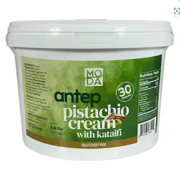 Dubai Chocolate Filling Cream (Pistachio - Kataifi Mix), 6.6lbs (3000g) x 4pack