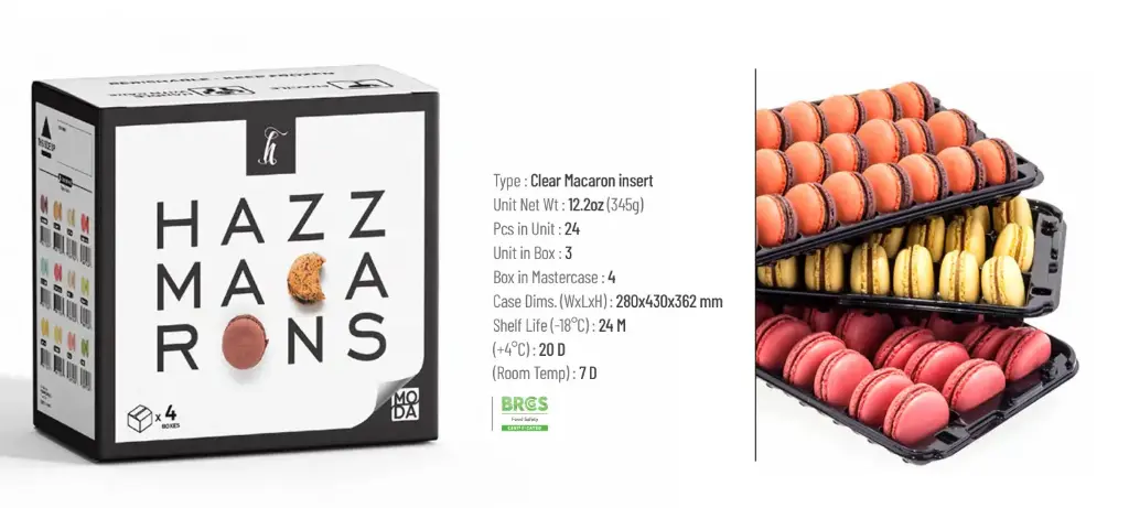 Macaron, Any Type of Flavors, 24pcs, 12.2oz (345g) x 3pack x 4box = 288pcs