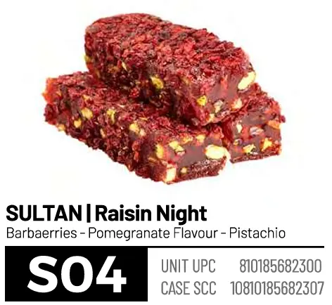 Loqum, Sultan, Raisin Night (S04), 6.6lbs (3000g) x 4pack 