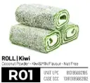 Loqum Roll, Kiwi (R01), 6.6bs (3000g) 4pack
