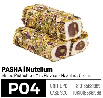 Loqum, Pasha, Nutellum (P04), 6.6lbs (3000g) x 4pack 