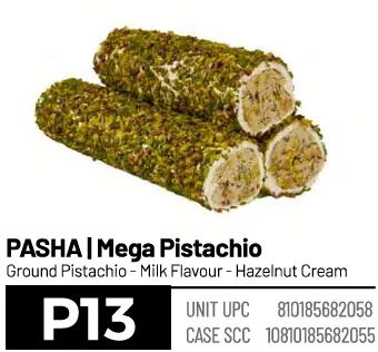Loqum, Pasha, Mega Pistachio (P13), 6.6lbs (3000g) x 4pack