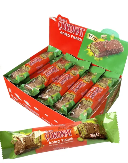 Ulker, Cokonat Antep Fistikli, Choconat with Pistachio, 1.06 oz (30 g) 24x6
