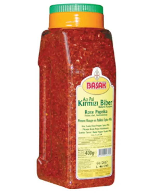 Basak Hot Scld Rd Pep(pul Biber)6x14.1oz(400g) Jar, plastic [6 ea in bx]