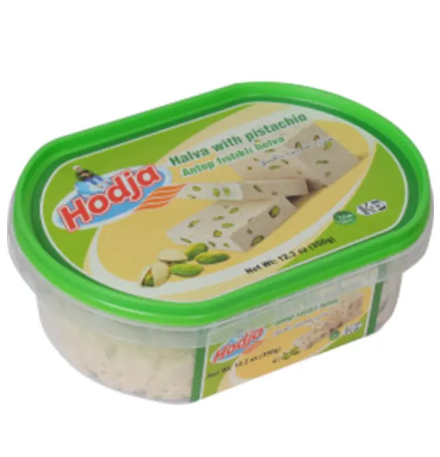 Hodja Pistachio Halva Premium 12x12.3oz (350g) Cup [12 ea in bx]