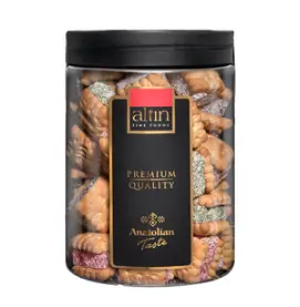 ALTIN MIXED FLAVORED TURKISH DELIGHT WITH MINI BISCUIT 350G