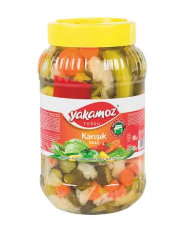 Yakamoz, Pickles, Karisik Sebze, Mixed Vegetable, Pet Jar, 3lt x 6pcs
