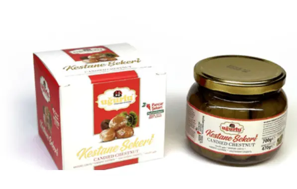 Ugurlu, Kestane Sekeri, Kavanoz, Candied Chestnuts in Jar, 700gr x 6pcs