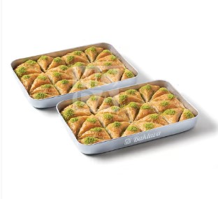 [340874] Moda Baklava, Triangle Slice With Pistachio, 48Pcs, 6Lbs (2700G) X 5Pack