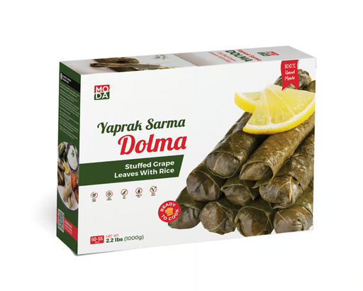 [520936] Moda Dolma, Stuffed Grape Leaves With Rice, Uncooked, 35.2Oz (1000G) X 12Pack