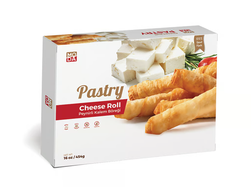 Moda Cheese Pastry Rolls (Kalem Boregi), Handmade, Gift Pack, 16Oz X 16Pack