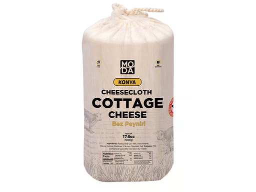 Moda Cheesecloth Cottage Cheese (Bez Peyniri), Whole Milk, 17.6Oz (500G) X 12Pack