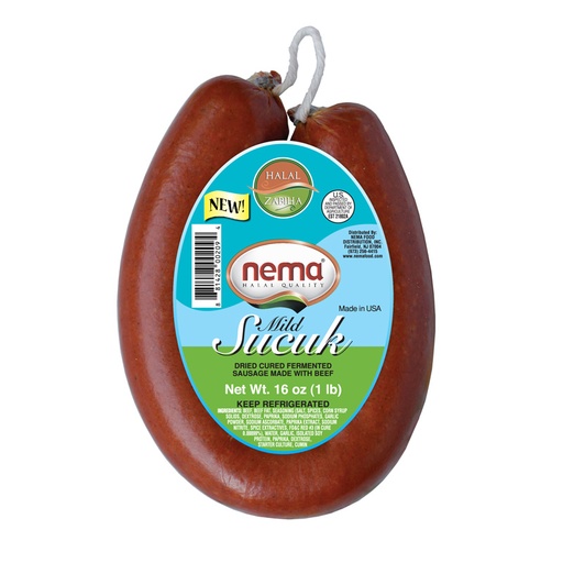 Nema Ring Beef Sujuk Mild 1 lb x 12