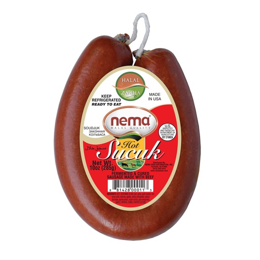 Nema Ring Beef Sujuk Hot 10 oz x 16