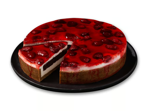 Moda Cake, 9" Pre-Sliced, Raspberry, 12pcs x 110g = 2.9lbs (1320g) x 6pack