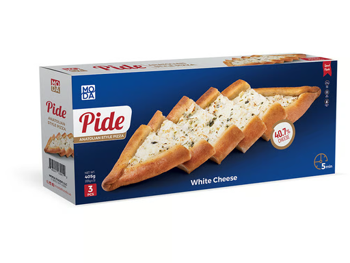 Moda Pide, White Cheese, 3pcs, 14.3oz (405g) x 12pack