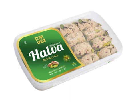 Moda Halva, Pistachio, Baklava Sliced, 16Oz (454G) X 12Pack